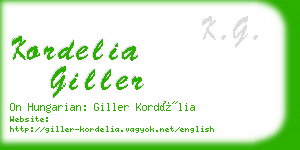 kordelia giller business card